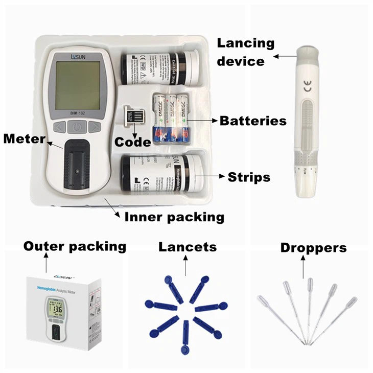 Lysun Portable Blood Sugar Test Blood Glucose Monitor For Home Hospital
