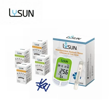 Lysun-verensokerimittari virtsahappotestisarja, diabetes-kihti-verensokeri-virtsamittari testiliuskoilla