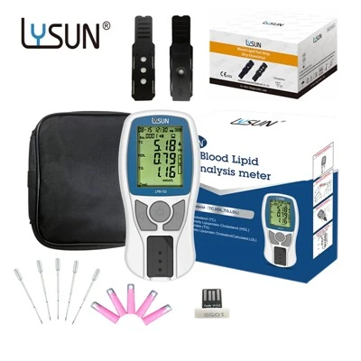 LPM-102 kolesterolimittari Triglyseridien/korkean tiheyden lipoproteiinin/kokonaiskolesterolin testilaite