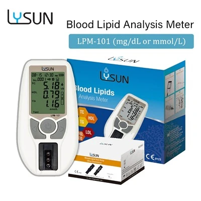 Lysun Brand Blood Lipid TC/HDL/TG Kolesterolitriglyseridi Lääketieteellinen testianalysaattori